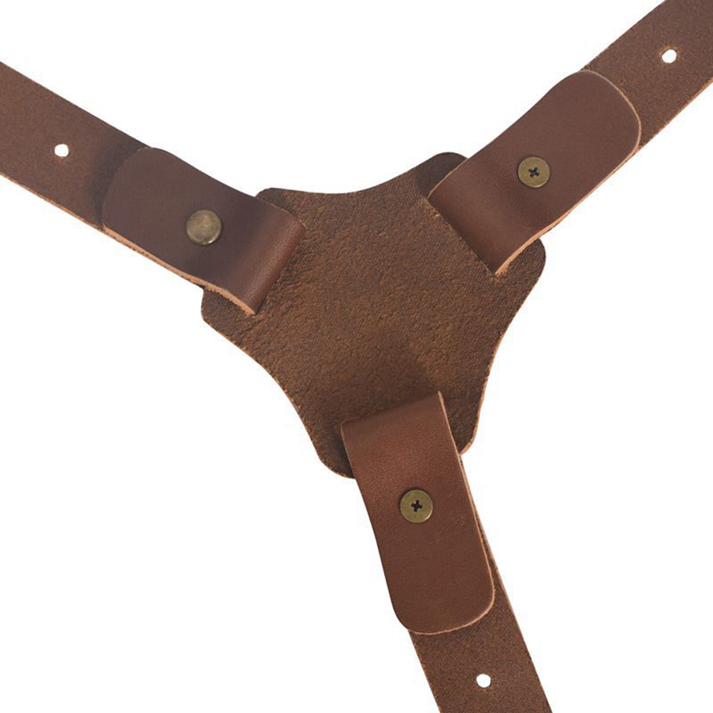 Camera Double Shoulder Leather Strap for DSLR/SLR Camera (Black). 