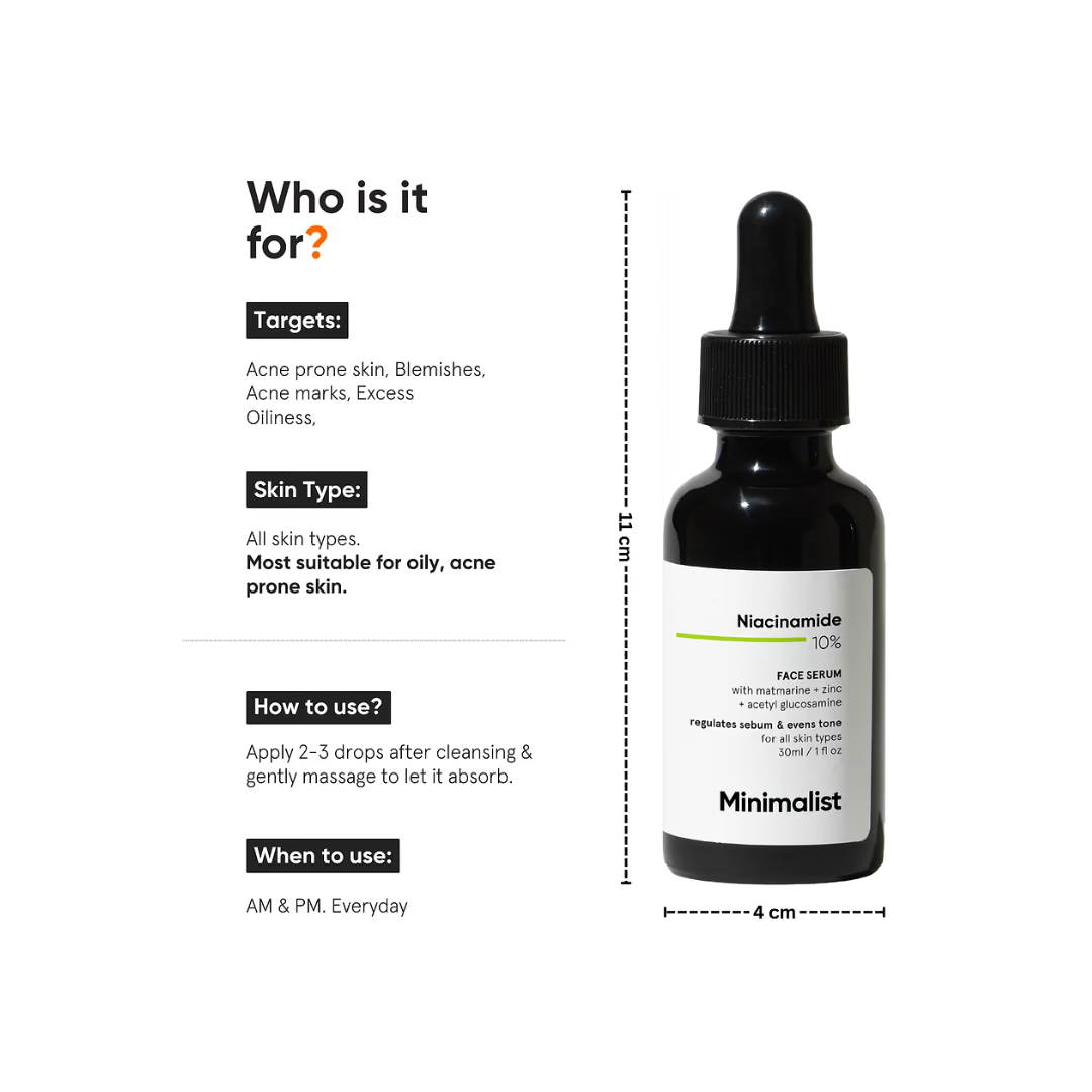 Minimalist Niacinamide 10% Face Serum - 30ml. 