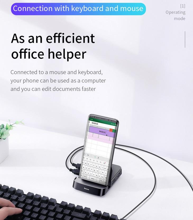 Baseus USB Type C HUB Docking Station Pad Station USB-C to HDMI Dock Power Adapter for Huawei P30 P20 Pro for Samsung S10 S9. 
