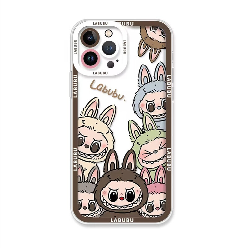 Phone Case For Samsung Galaxy S24 Note 20 Ultra Plus S23 FE A05S A05 A24 M23 5G A03 Core shell Soft Clear TPU POP MART Labubu Cartoon Anti-falling Full Protection Camera Protective Lens Protection Luxury Anti-Knock Cute Shockproof. 