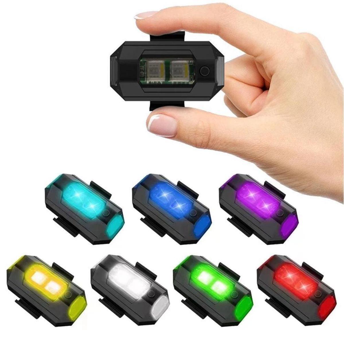 Rechargeable 7 Colors Flashing Light For Bike , Cycle or Drone - Cycle Accessories - Cycle Accessories