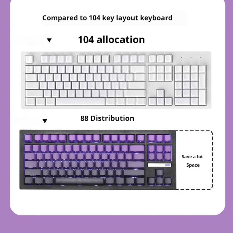 Zuohe ZH870 Mechanical Keyboard Bluetooth Wireless RGB PBT Keycap Hot Swap 3 mode office Customized Gaming Keyboards laptop Gift. 