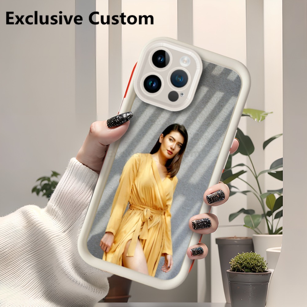 Exclusive Custom Thick Edged Phone Case for IPhone 16 15 14 13 happy12 11 Pro MAX 8 7 6 Plus DIY Cover Customized Design Name Photo. 