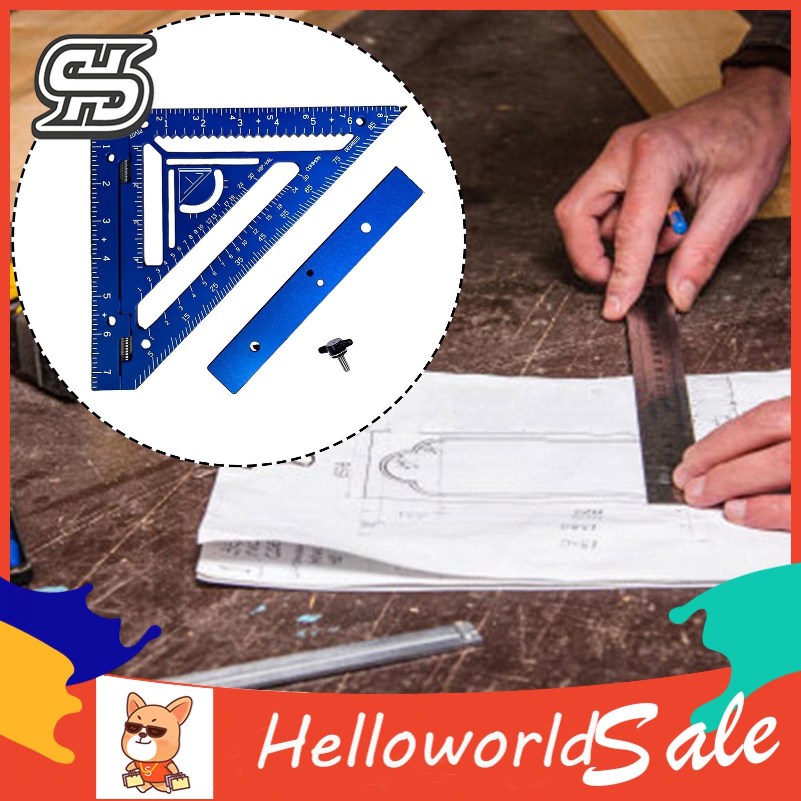 Aluminium Alloy Rafter Square Portable Precision Rafter Square Tool with Level for Carpentry Measuring Ideal for Architects Carpenters Buy. 
