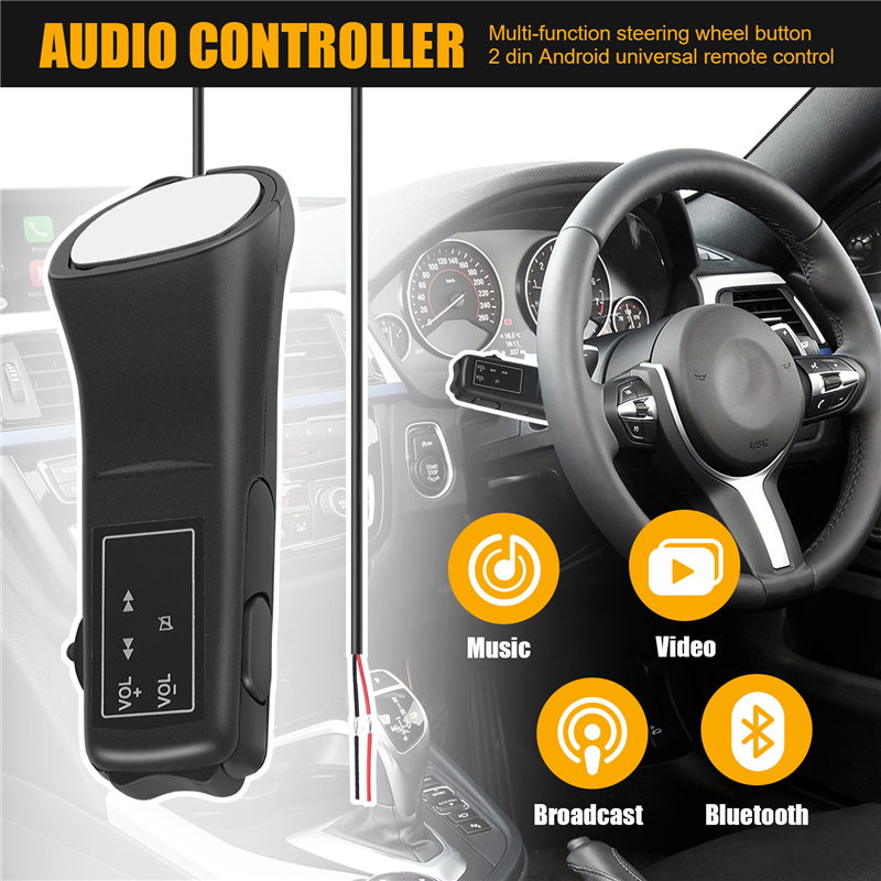 Car Steering Wheel Button Remote Control Lights Car Navigation. 