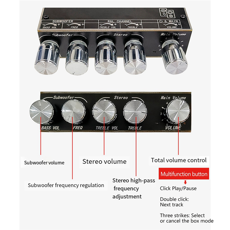 Power Amplifier Board ZK-TB22 5.1 Bluetooth 50W Channel with 100W Subwoofer for Sound Box Without Shell. 
