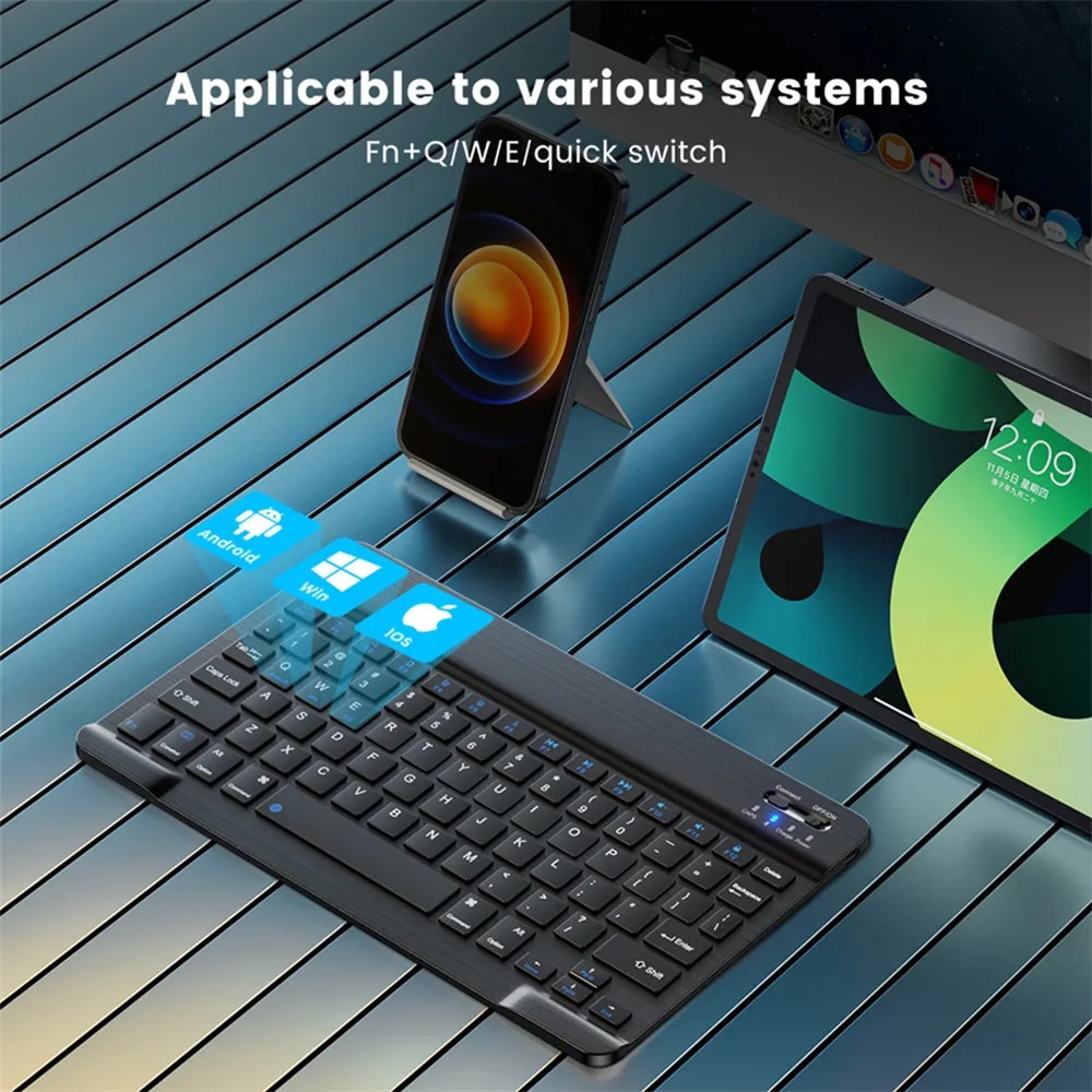 Bluetooth Wireless Keyboard Mouse For Android IOS Samsung Xiaomi Tablet For iPad Air Pro Mini Russian Korean Keyboard. 