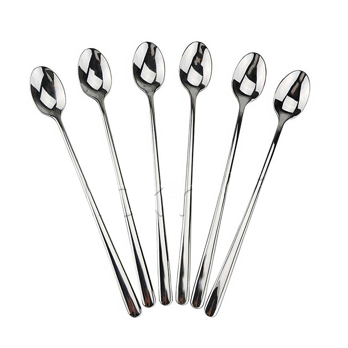 Steel Long Tall Tea Spoon 6 Piece - Great To Have - Simple To Use - Enjoy Your Tea With These Long And Tall Tea Spoons. 