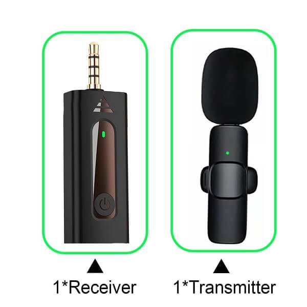 K35 Dual Wireless Microphone for 3.5mm Supported Devices. 