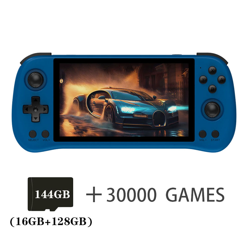 For POWKIDDY X55 Retro Game Console 16G+128G RK3566 5.5 INCH 1280X720 IPS Open-Source Linux Handheld Video Console. 
