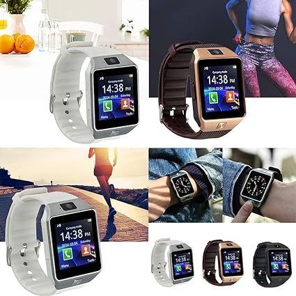 Smartwatch Dz09 Touch Screen SIM TF card SD Card Camera Call smart watch v8. 