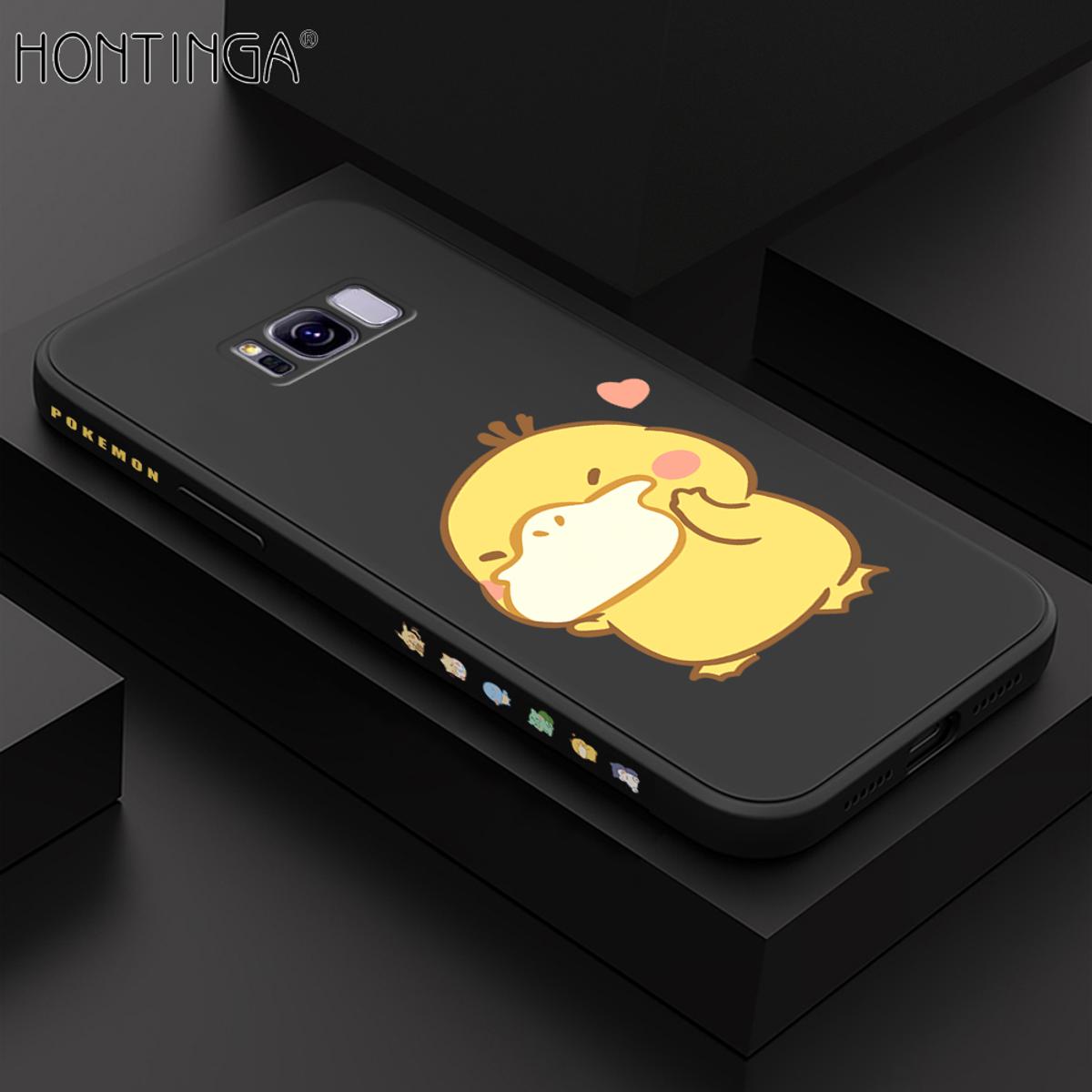 Hontinga for Samsung S8 Plus Case Side Design Trendy Cartoon Sign Back Cover Soft Square Edge Pattern Liquid Silicone Phone Cases