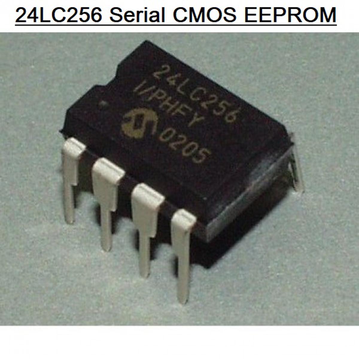 24LC256P 24LC256 Serial CMOS EEPROM 256KB 32Kx8 Microchip Serial EEPROM IC DIP-8 Package I2C Bus IC
