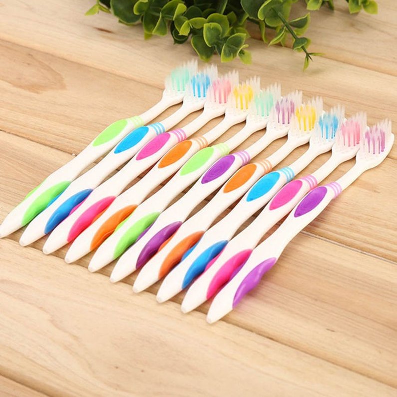 10Pc/Pack Bamboo Charcoal Toothbrush Soft Bristle Nano Toothbrushes. 
