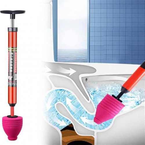 Drain Plunger Flexible Strong High Pressure Home Toilet Dredge Sewer Dredge Device-NR Mart-2024