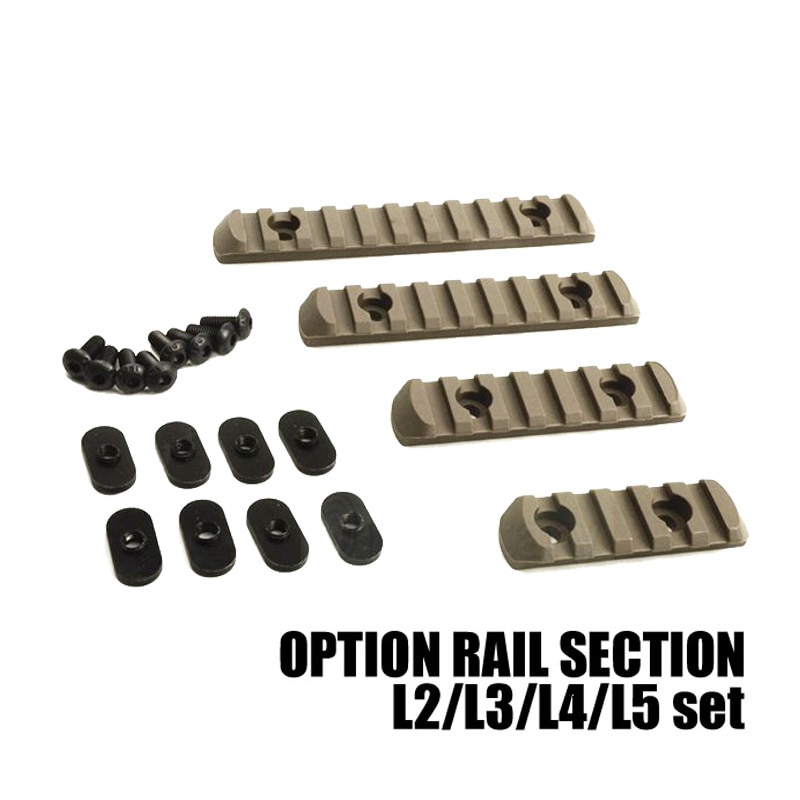 【happy one】MP Handguard Accessories Polymer Picatinny Rail Set For Quad Rail L5 L4 L3 L2 Size. 