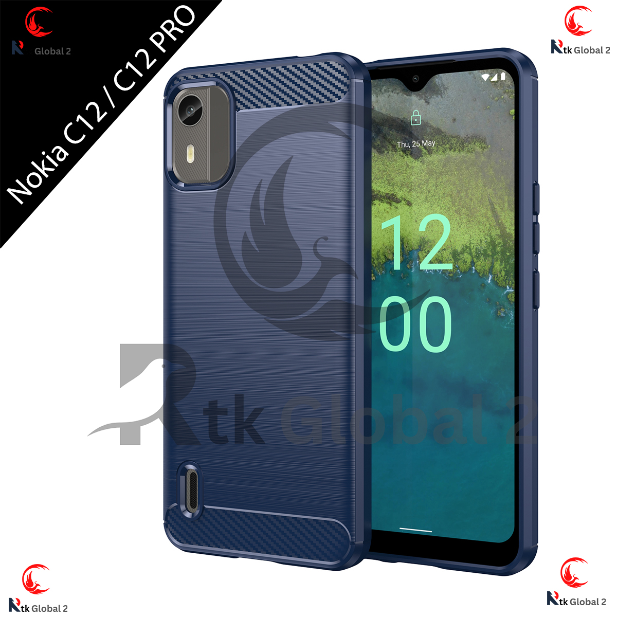 Silicone case For Nokia C12 Nokia C12 Pro carbon case Case