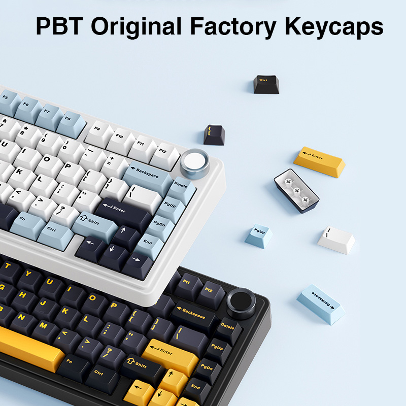 AULA F75 2.4G Wireless/Bluetooth/Wired Gaming Mechanical Keyboard RGB Customized 75% Layout OEM Profile Gasket Structure. 