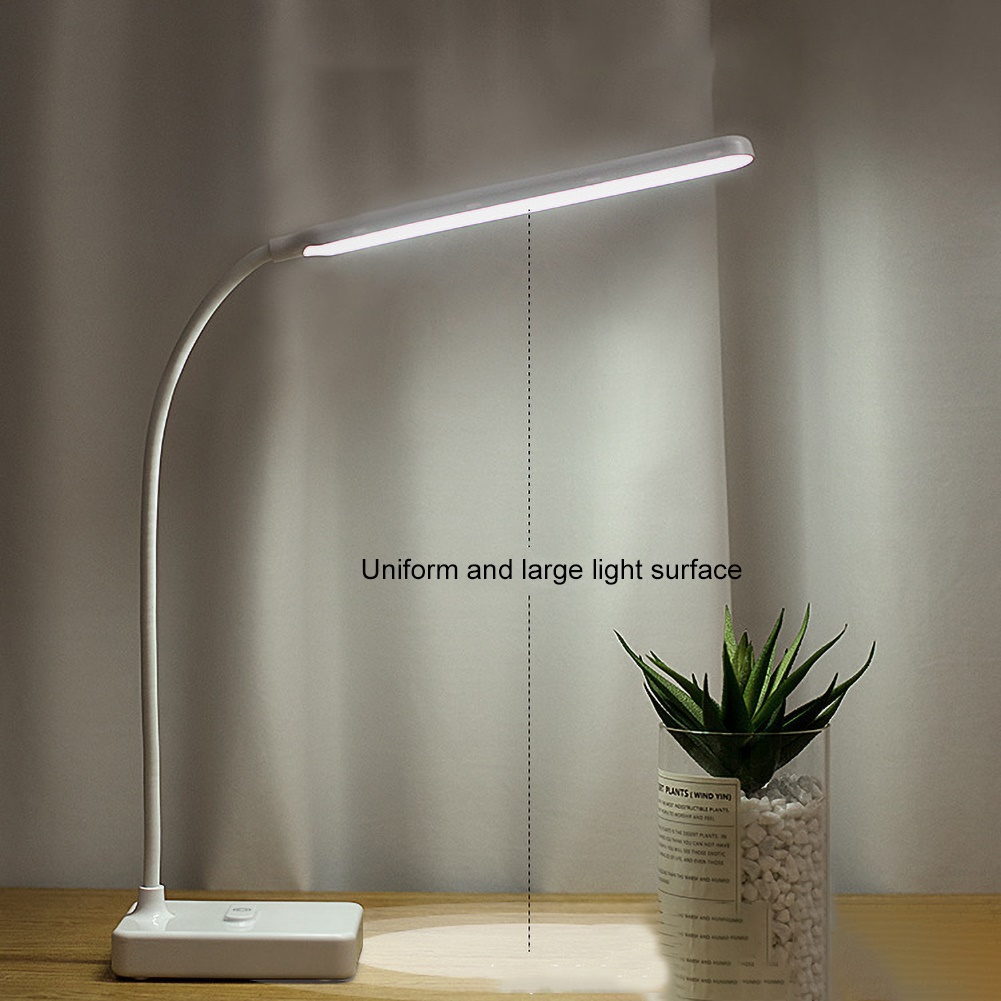 3 Modes Stepless Dimming Plug-in/USB Rechargeable Home LED Table Lamp Desk Light. 