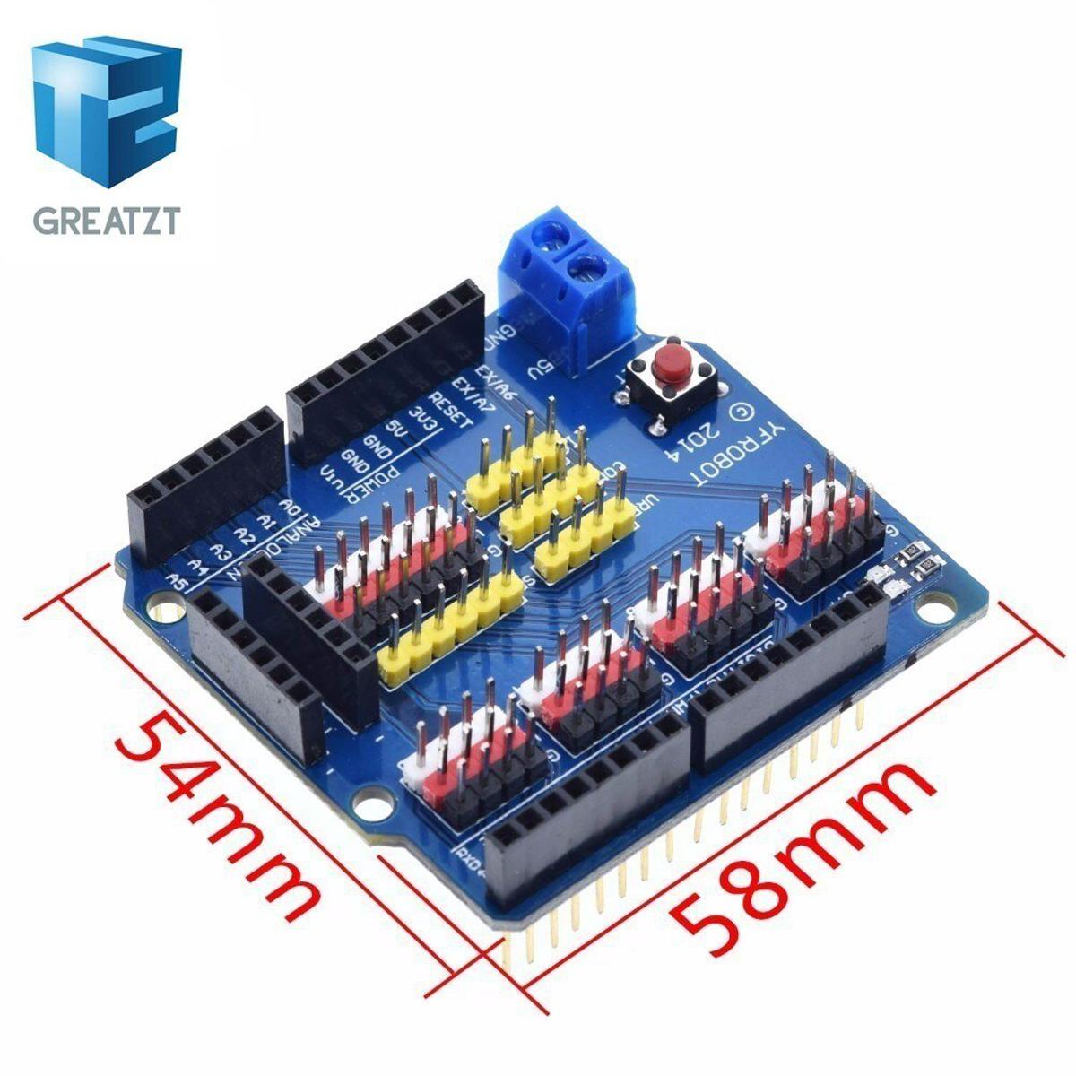 【happy one】1pcs Sensor Shield Expansion Board Shield UNO R3 V5.0 Electric Module arduino r3