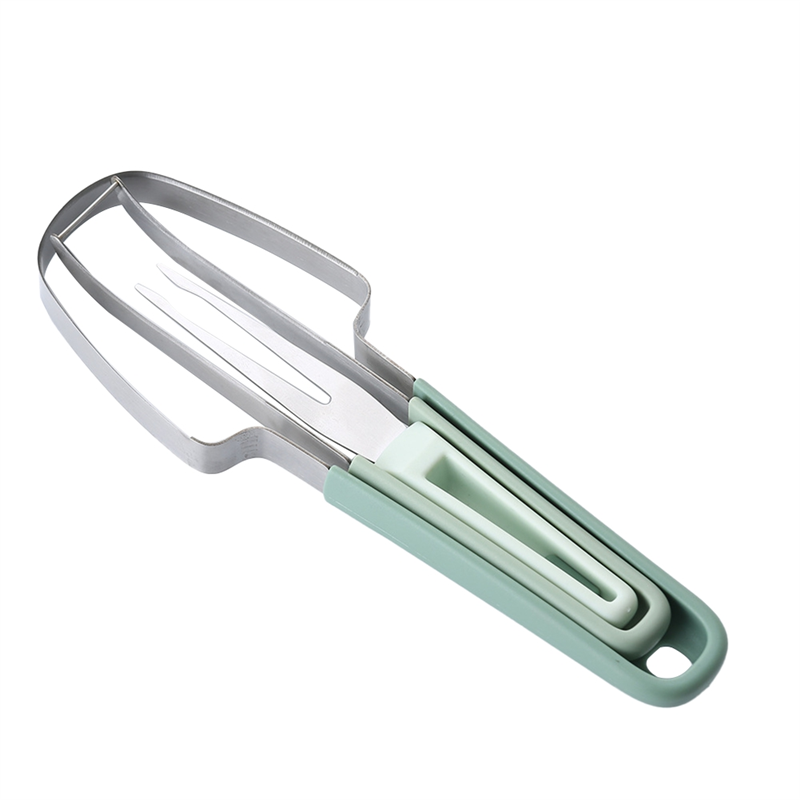 Watermelon Fork Slicer Cutter,Stainless Steel Watermelon Popsicle Cutter Watermelon Cutter Melon Cutter Green