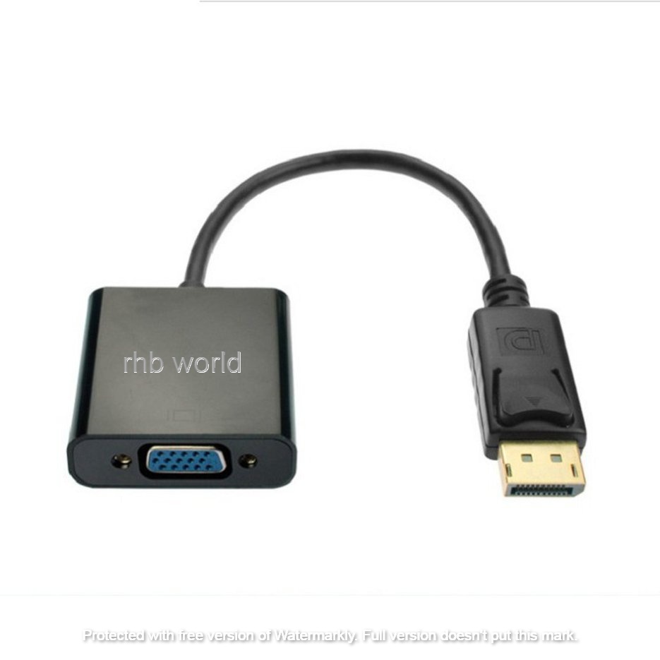Display Port / DP to Vga Port Converter / Adapter - Black. 