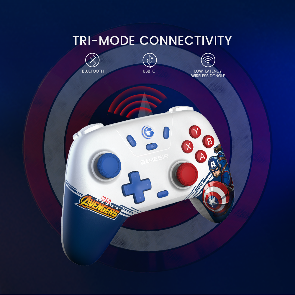 GameSir Nova Lite Switch Controller Gaming Gamepad with Hall Effect for Nintendo Switch iPhone Android Cellphone Captain America. 