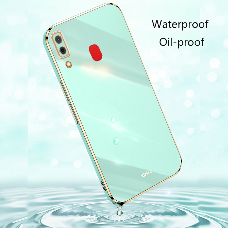 Tokifu For Samsung Galaxy A30 Back Cover Luxury 6D Plating Soft Cases Silicone Phone Cases With Stand. 
