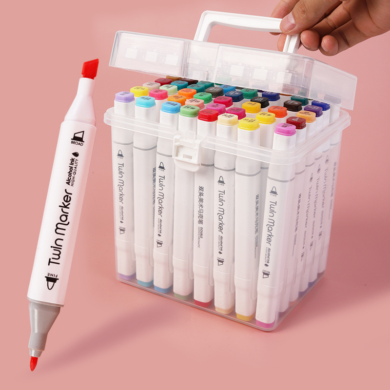 marker pen student hand drawn caricature marker double ended drawing marker oily color graffiti marker set