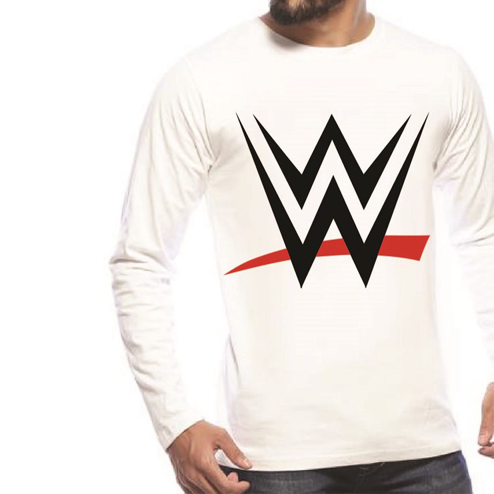 WWE Logo Printed White Color Full 