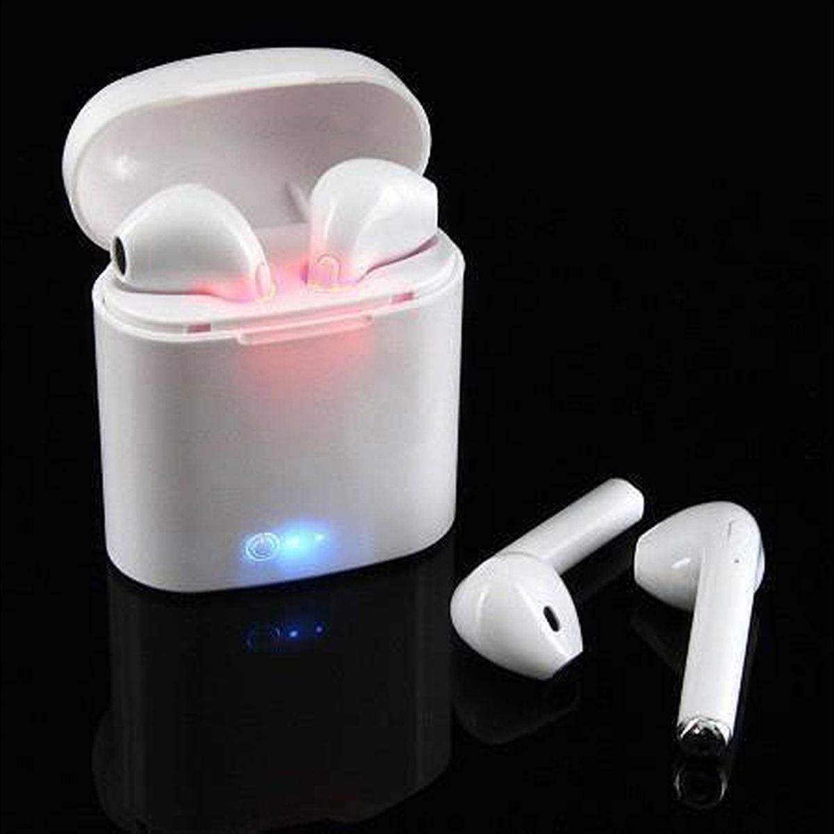 Hbq I7S Double Dual Mini Earphone With Power Case - Earbuds - à¦¬à§à¦²à§à¦Ÿà§à¦¥ à¦¹à§‡à¦¡à¦«à§‹à¦¨ - Bulotooth Headphone - Bluetooth Headphone. 