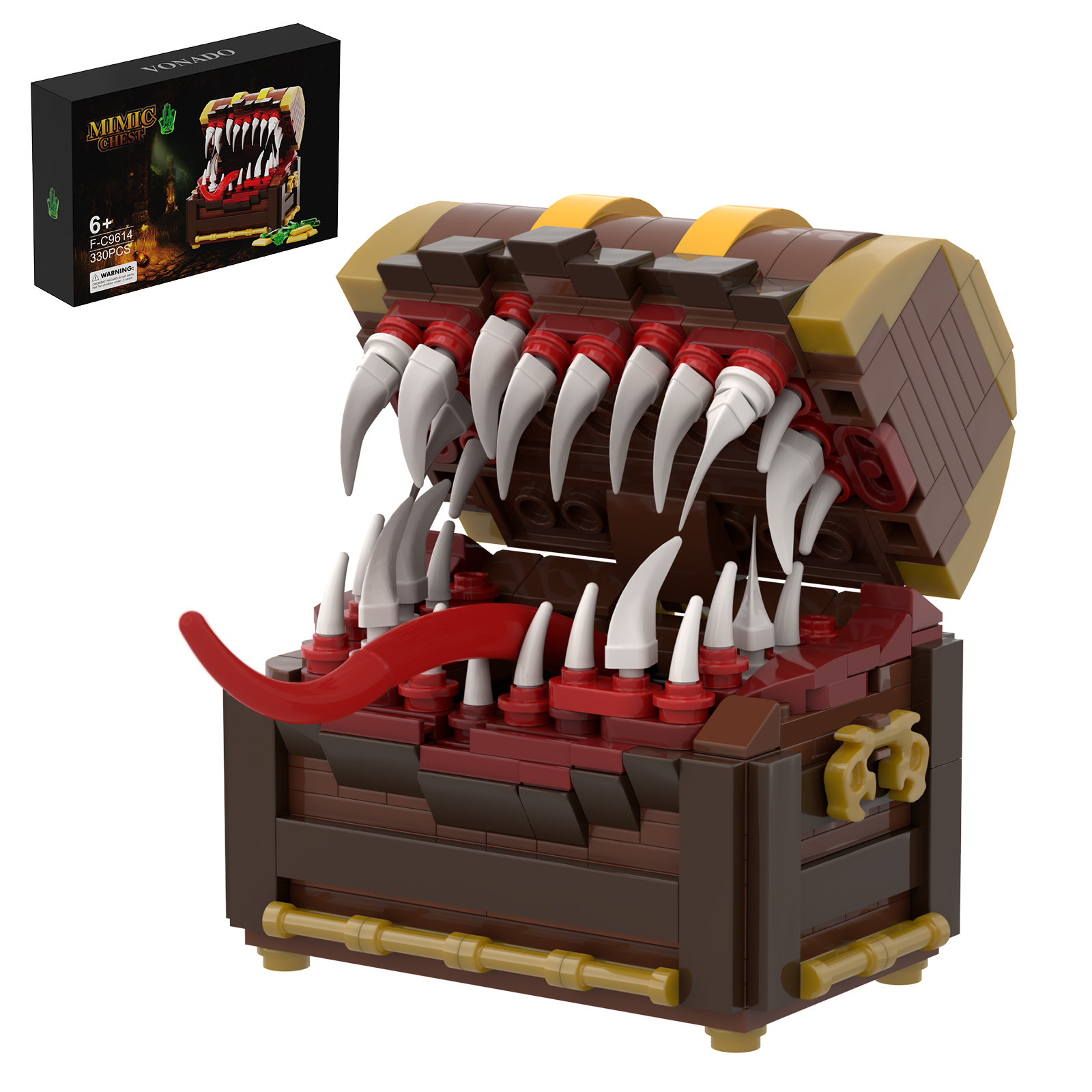 BuildMoc Game Mimic Chest For Dark Souls Building Blocks Set Dungeons And Final Treasure Monster Bricks Toys Kid Birthday Gift Superman