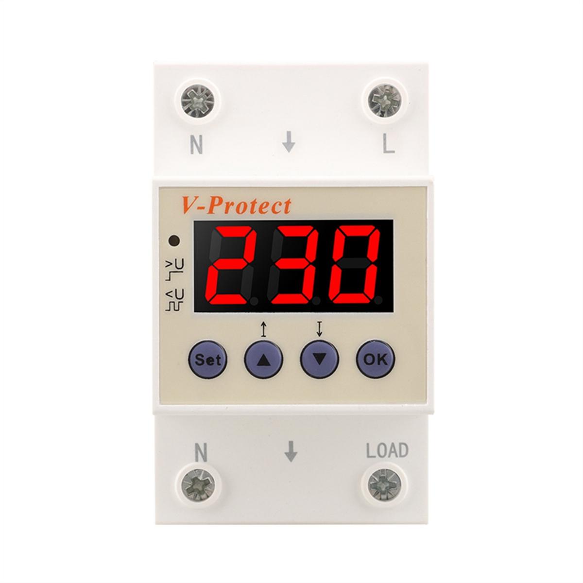 SINOTIMER SVP-722 40A Din Rail Adjustable over Voltage and Under Voltage Protective Device Protector Relay Overvoltage Protector
