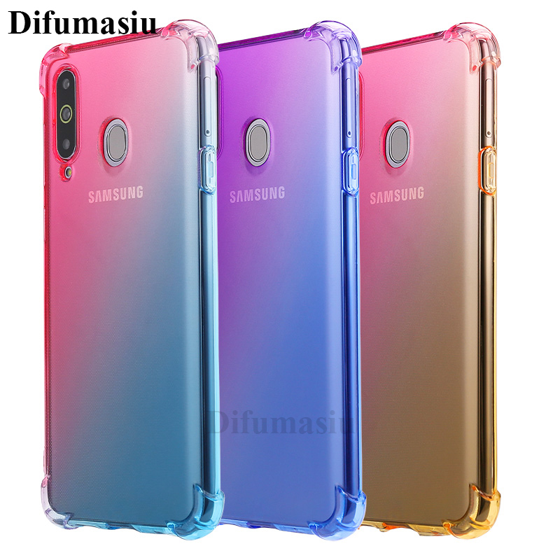 For Samsung Galaxy A9 Pro Phone Cases Covers Gradient Color Silicone Soft TPU Casing Colorful Back Cover Anti Fall Samsung A9 Pro Shockproof Soft Case