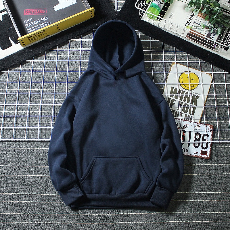 Hooded Sweatshirt Men S-4XL Jumpers Soft Oversized Hoodie Light Plate Long Sleeve Pullover Solid Women Couple Clothes Asian Size. 