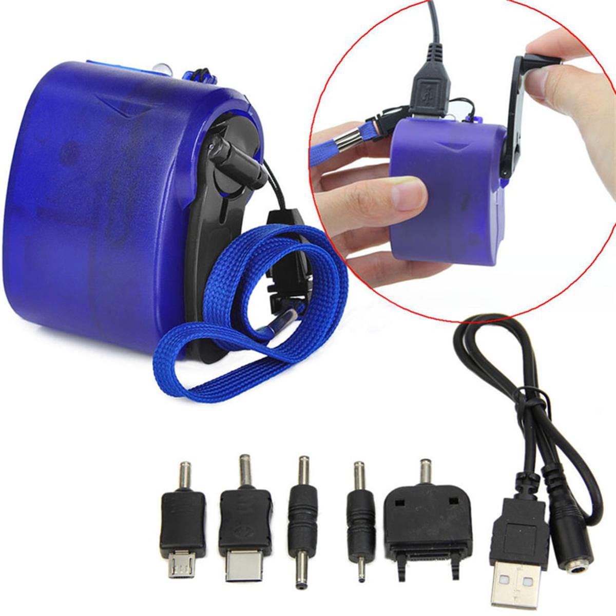 【happy one】Outdoor Emergency Hand Power Dynamo Hand USB Charging Charger Universal