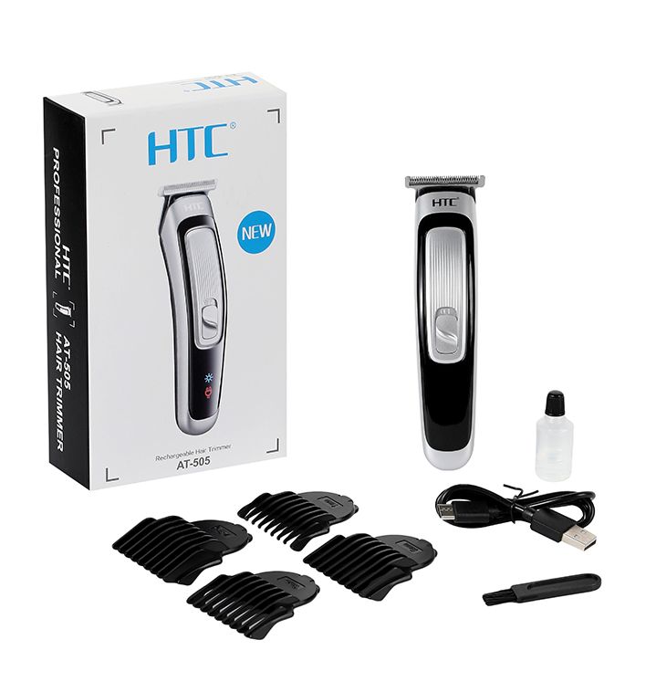 HTC AT-505 zero cutting Men Hair Trimmer USB Charge Hair Clippers