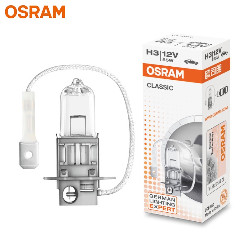 OSRAM H1 H4 H3 H7 12V Standard Lamp White Light  Headlight Auto Fog Lamp 55W 9003 HB2 Car Halogen Bulb OEM Quality (1pc). 