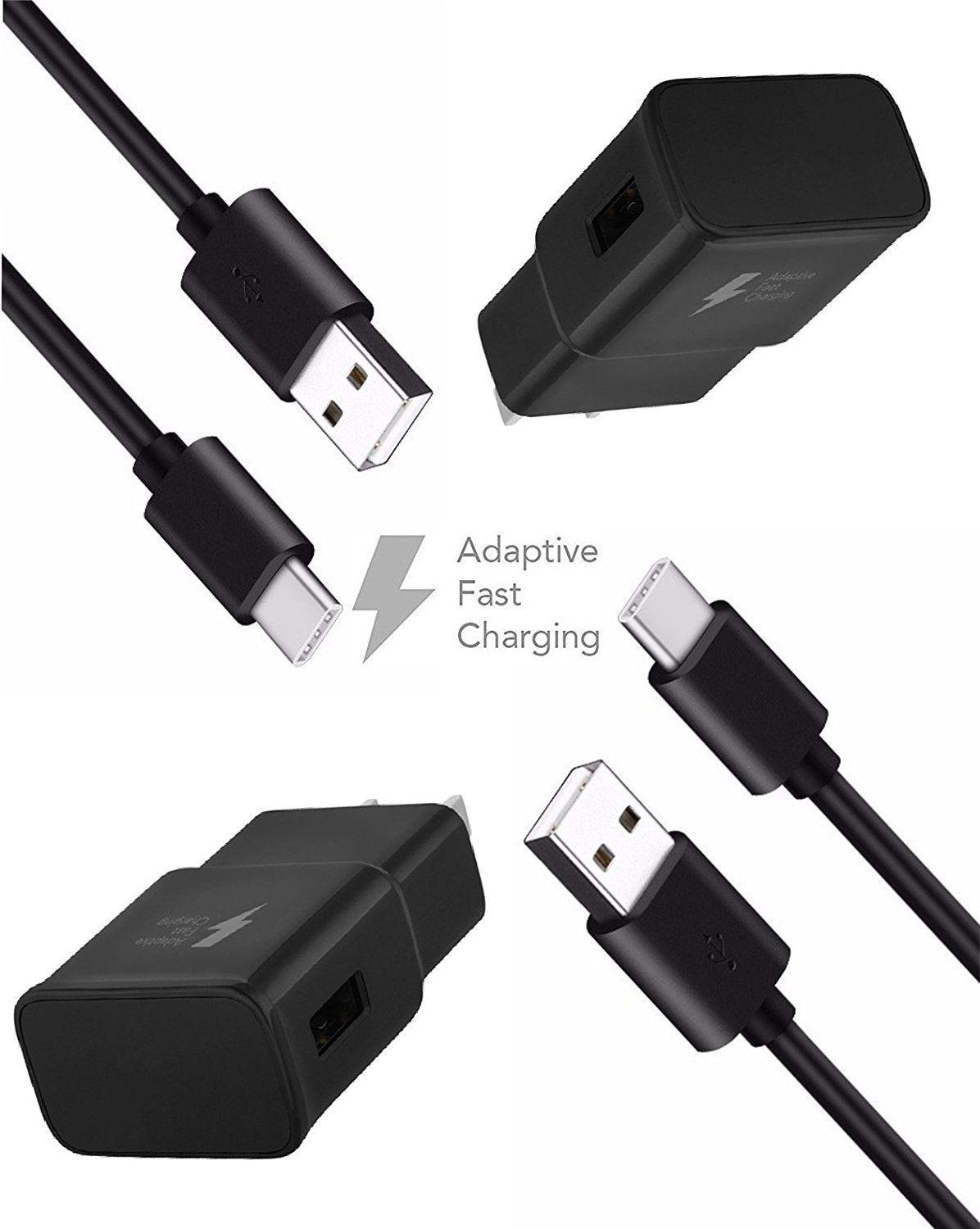 Fast Charger with Type-C Cable for Galaxy S8 and S8 Plus. 