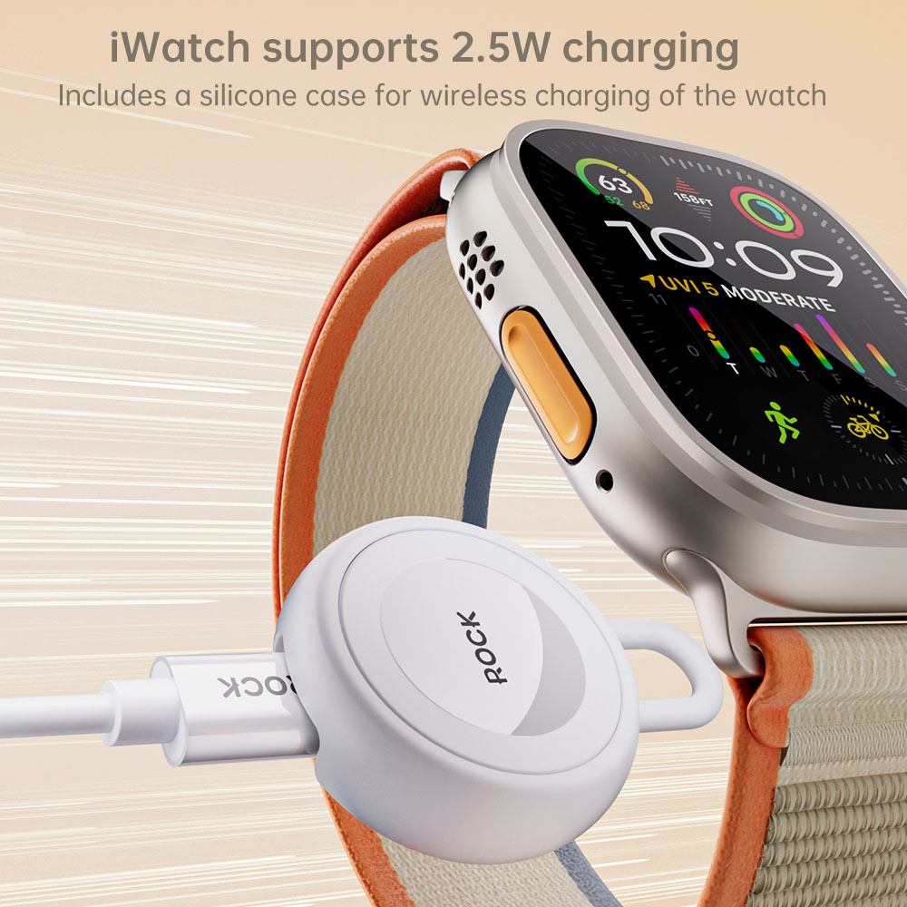 ROCK L14 Multifunctional Charging Cable adapter Set Storage Box with Apple watch charger. 