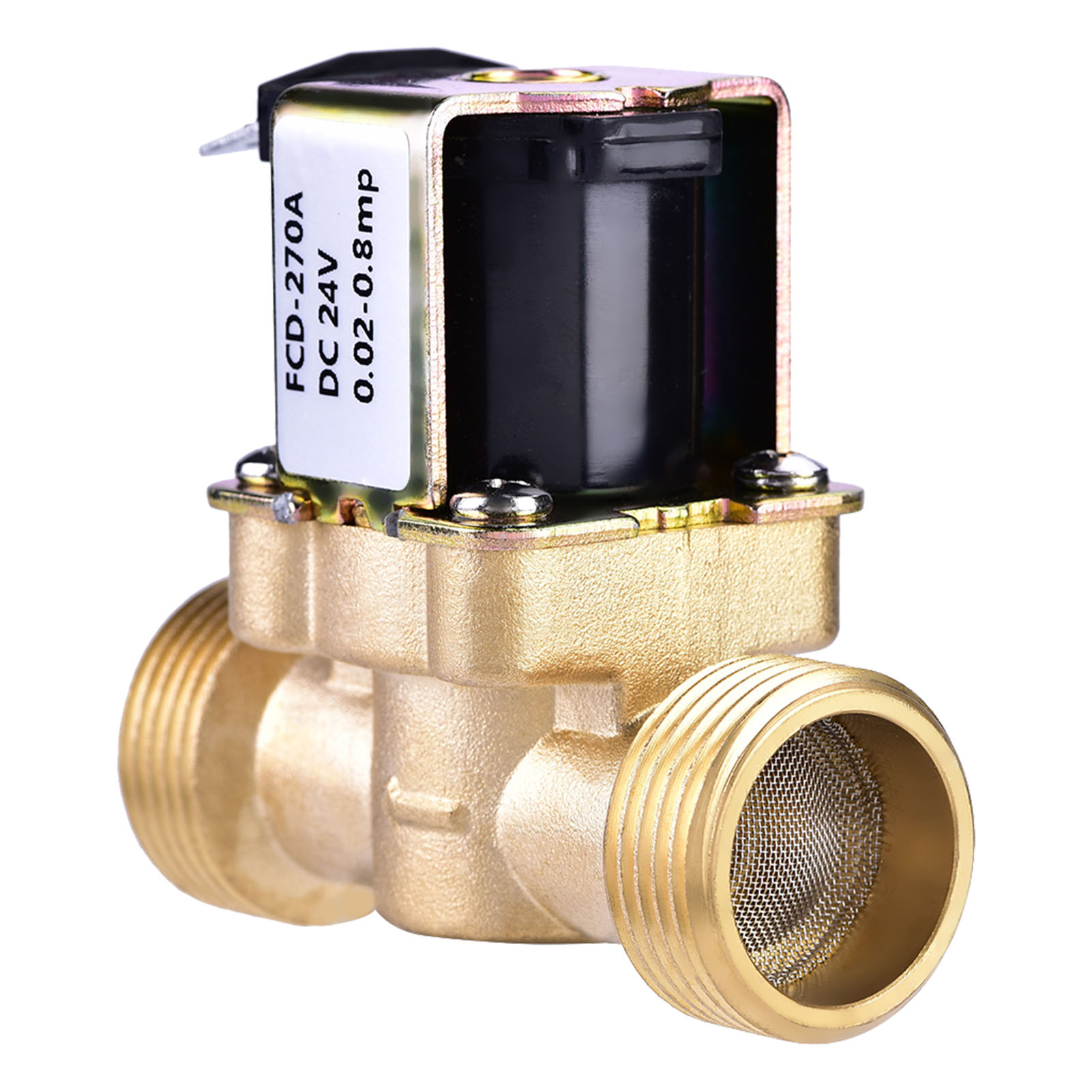 Electric Water Valve, Stable Brass Electric Solenoid Valve, for Prevent The Dry Burning Easy Install And Maintain. 