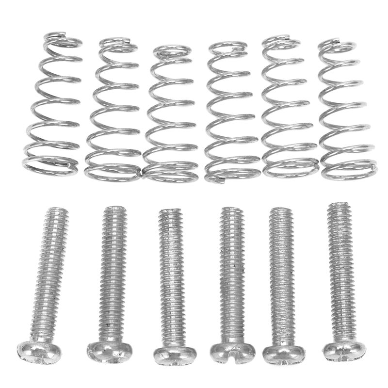 6 Pcs Electric Guitar Tremolo Bridge String Saddles Mount Adjust Conical Spring and Screws galactic