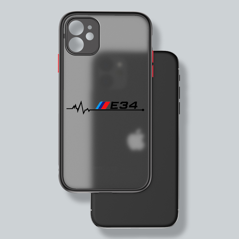 Luxury BMW E34 E90 For iPhone 15 Ultra 14 13 12 11 Mini XS XR X 8 7 Pro Max Plus Frosted Translucent Phone Case. 
