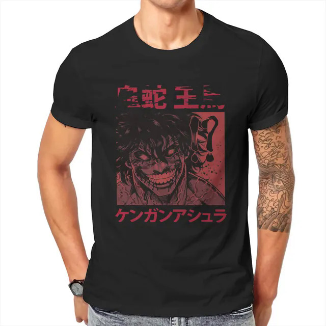 Ohma casual tshirt Kengan Ashura Tokita Yamashita Kazuo Akiyama Kaede printing streetwear leisure T shirt men gift idea. 