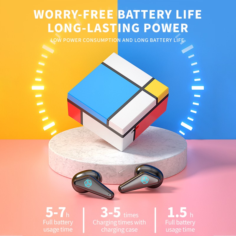 【FUPANG】K66 TWS wireless earbuds Bluetooth 5.3 earphones touch control low lantancy Type-C headsets gaming with. 