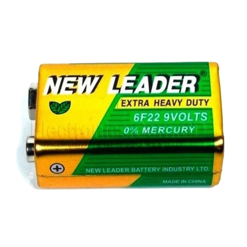 NEW LEADER 9V EXTRA HEAVY DUTY 0% MERCURY BATTERY