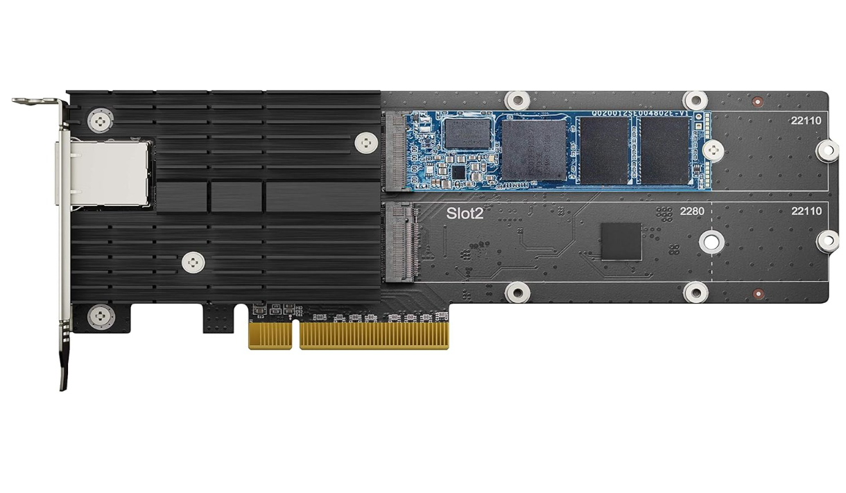 Synology 10Gb Ethernet and M.2 Adapter card E10M20-T1, RJ-45; 1 port. 