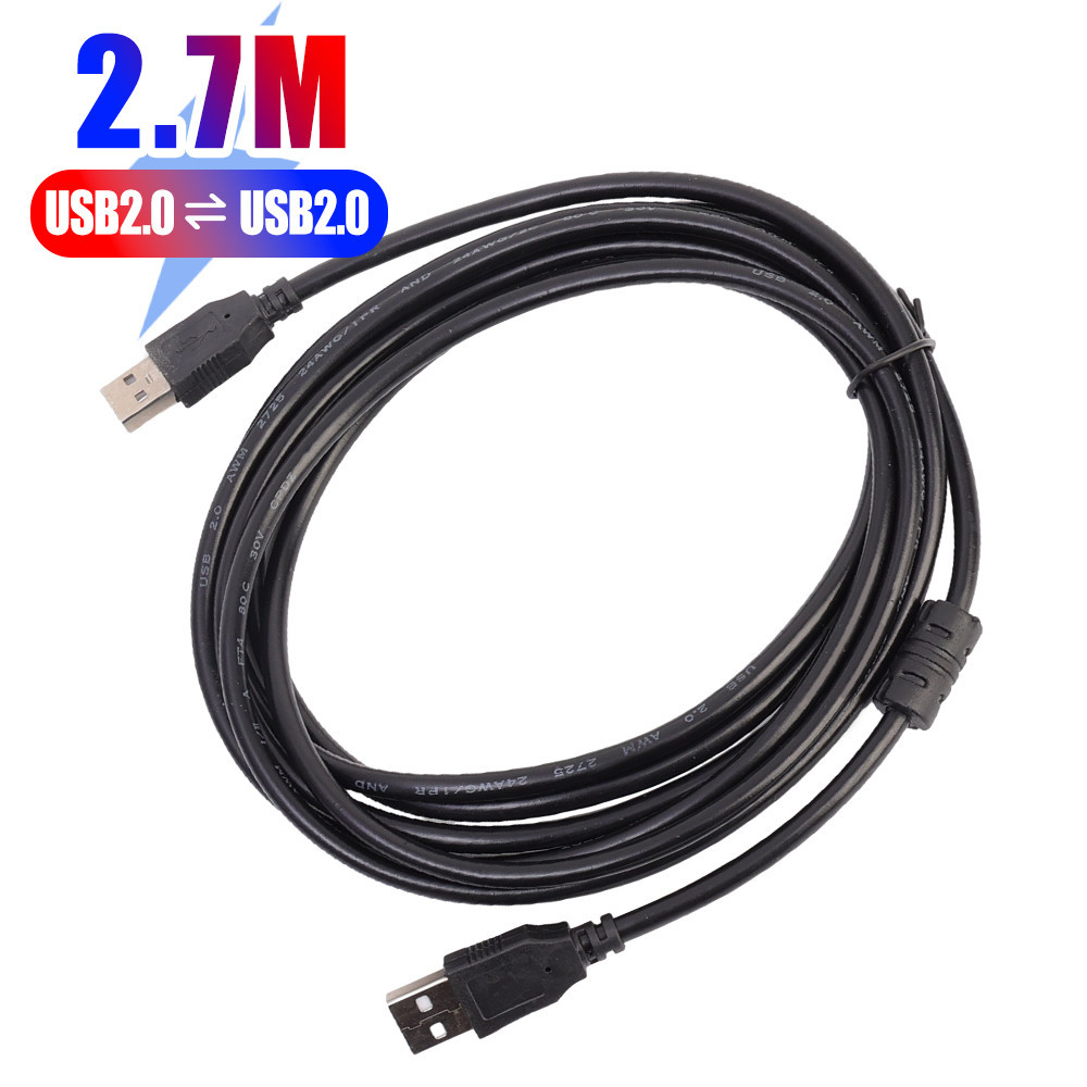 Double Headed USB 2.0 Public To Public Data Cable -High Speed Transmission Data Line -0.45/0.9/1.35/1.8/2.7M -USB Extension Connection Cable -Hard Disk Copy Data Cable. 