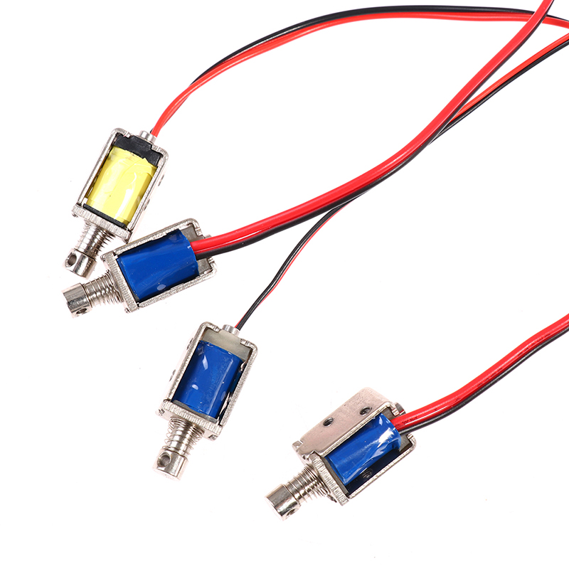 DC 3V 5V 6V 9V 12V Push-Pull Solenoid Through Type Electromagnet Stroke 4mm Conbo. 