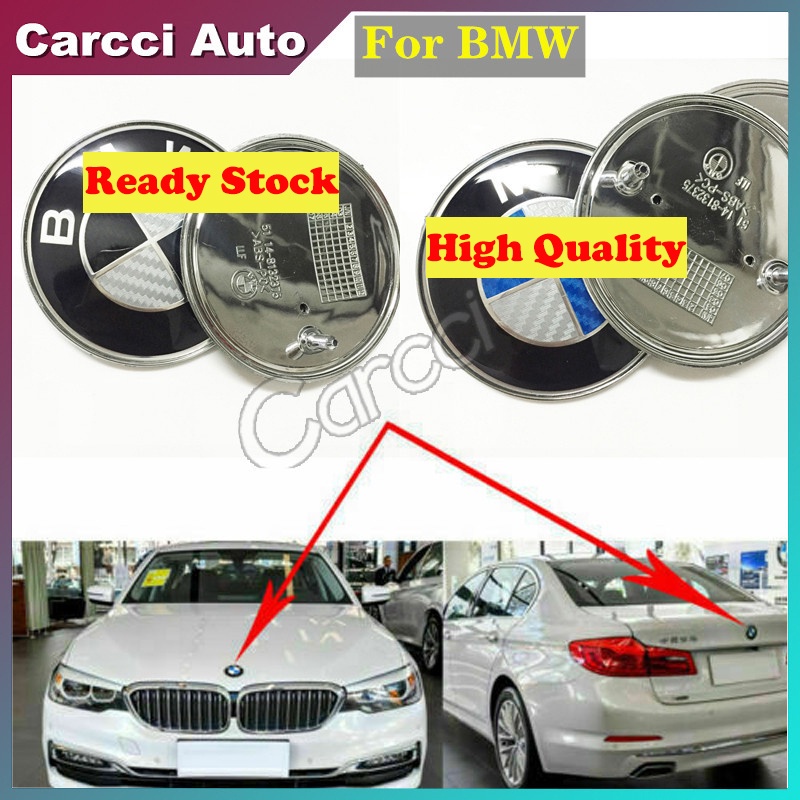 2pcs 82mm 74mm SET Emblem Badge Hood Front Rear Trunk E46 E39 E38 - Foto 9